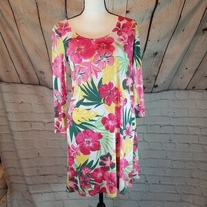 Cappagallo women's 1/4 length sleeve midi dress